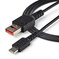 StarTech.com 3ft (1m) Secure Charging Cable  USB-A to USB-C Data Blocker Charge-Only Cable  No-Data Power-Only Charger Cable for Phone/Tablet  Data Blocking USB Protector Adapter Cable, 1 m, USB A, USB C, USB 2.0, 480 Mbit/s, Black