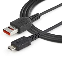 StarTech.com 3ft (1m) Secure Charging Cable  USB-A to Micro USB Data Blocker Charge-Only Cable  Power-Only Charger Cable for Phone/Tablet  Data Blocking USB Protector Adapter Cable, 1 m, USB A, Micro-USB B, USB 2.0, 480 Mbit/s, Black