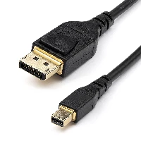 StarTech.com 3ft (1m) VESA Certified Mini DisplayPort to DisplayPort 1.4 Cable - 8K 60Hz HBR3 HDR - Super UHD mDP to DP 1.4 Cord - Slim (34 AWG) Ultra HD 4K 120Hz - Monitor/Video Cable, 1 m, Mini DisplayPort, DisplayPort, Male, Male, 7680 x 4320 pixels