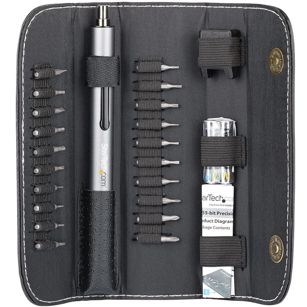 StarTech.com 20-Bit Electric Precision Screwdriver Set - Portable/Mini ...