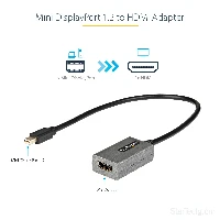 StarTech.com Mini DisplayPort to HDMI Adapter - mDP to HDMI Adapter Dongle - 1080p - Mini DisplayPort 1.2 to HDMI Monitor/Display - Mini DP to HDMI Video Converter - 12