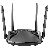 D-Link DIRX1550 AX1500 Mesh Wi-Fi 6 Router, Wi-Fi 6 (802.11ax), Dual-band (2.4 GHz / 5 GHz), Ethernet LAN, Black, Tabletop router