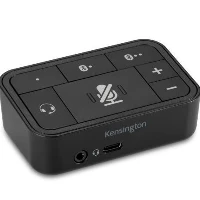 Kensington Universal 3-in-1 Pro Audio Headset Switch, Control adapter, 85 g, Black