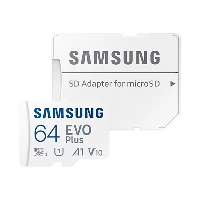 Samsung EVO Plus, 64 GB, MicroSDXC, Class 10, UHS-I, 130 MB/s, 130 MB/s