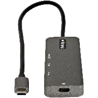 StarTech.com USB C Multiport Adapter - USB-C to HDMI 2.0b 4K 60Hz (HDR10), 100W Power Delivery Pass-Through, 4-Port USB 3.0 Hub - USB Type-C Mini Dock - 12