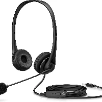 HP Stereo 3.5mm Headset G2, Wired, Office/Call center, 88 g, Headset, Black