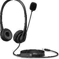 HP Stereo 3.5mm Headset G2, Wired, Office/Call center, 88 g, Headset, Black