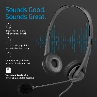 HP Stereo 3.5mm Headset G2, Wired, Office/Call center, 88 g, Headset, Black
