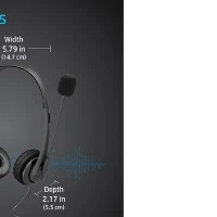 HP Stereo 3.5mm Headset G2, Wired, Office/Call center, 88 g, Headset, Black