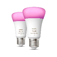Philips Hue White and colour ambience A60  E27 smart bulb  1100 (2-pack), Smart bulb, White, Bluetooth/Zigbee, LED, E27, 2000 K