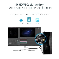 StarTech.com 16ft (5m) HDMI 2.1 Cable 8K - Certified Ultra High Speed HDMI Cable 48Gbps - 8K 60Hz/4K 120Hz HDR10+ eARC - Ultra HD 8K HDMI Cable - Monitor/TV/Display - Flexible TPE Jacket, 5 m, HDMI Type A (Standard), HDMI Type A (Standard), 48 Gbit/s, Audio Return Channel (ARC), Grey, Black