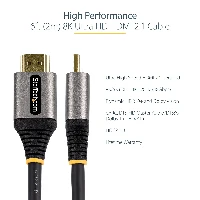 StarTech.com 6ft (2m) HDMI 2.1 Cable 8K - Certified Ultra High Speed HDMI Cable 48Gbps - 8K 60Hz/4K 120Hz HDR10+ eARC - Ultra HD 8K HDMI Cable - Monitor/TV/Display - Flexible TPE Jacket, 2 m, HDMI Type A (Standard), HDMI Type A (Standard), 48 Gbit/s, Audio Return Channel (ARC), Black
