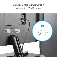 StarTech.com 16ft (5m) VESA Certified DisplayPort 1.4 Cable - 8K 60Hz HDR10 - Ultra HD 4K 120Hz Video - DP 1.4 Cable / Cord - For Monitors/Displays - DisplayPort to DisplayPort Cable - M/M, 5 m, DisplayPort, DisplayPort, Male, Male, 7680 x 4320 pixels