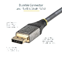 StarTech.com 10ft (3m) VESA Certified DisplayPort 1.4 Cable - 8K 60Hz HDR10 - Ultra HD 4K 120Hz Video - DP 1.4 Cable / Cord - For Monitors/Displays - DisplayPort to DisplayPort Cable - M/M, 3 m, DisplayPort, DisplayPort, Male, Male, 7680 x 4320 pixels
