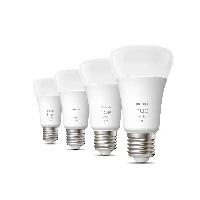 Philips Hue White 4-pack E27, Smart bulb, White, Bluetooth/Zigbee, LED, E27, Warm white