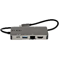 StarTech.com USB-C Multiport Adapter - USB-C to 4K 30Hz HDMI or 1080p VGA - USB Type-C Mini Dock w/ 100W Power Delivery Passthrough, 3-Port USB Hub 5Gbps, GbE - 12