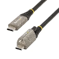 StarTech.com 3ft (1m) Top Screw Locking USB C Cable 10Gbps - USB 3.1/3.2 Gen 2 Type-C Cable - 100W (5A) Power Delivery Charging, DP Alt Mode - Single Screw Lock, USB-C Cord Charge/Sync, 1 m, USB C, USB C, USB 3.2 Gen 2 (3.1 Gen 2), 10000 Mbit/s, Black, Grey