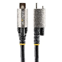 StarTech.com 3ft (1m) Top Screw Locking USB C Cable 10Gbps - USB 3.1/3.2 Gen 2 Type-C Cable - 100W (5A) Power Delivery Charging, DP Alt Mode - Single Screw Lock, USB-C Cord Charge/Sync, 1 m, USB C, USB C, USB 3.2 Gen 2 (3.1 Gen 2), 10000 Mbit/s, Black, Grey