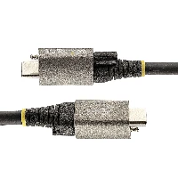 StarTech.com 3ft (1m) Top Screw Locking USB C Cable 10Gbps - USB 3.1/3.2 Gen 2 Type-C Cable - 100W (5A) Power Delivery Charging, DP Alt Mode - Single Screw Lock, USB-C Cord Charge/Sync, 1 m, USB C, USB C, USB 3.2 Gen 2 (3.1 Gen 2), 10000 Mbit/s, Black, Grey