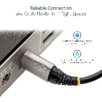 StarTech.com 3ft (1m) Top Screw Locking USB C Cable 10Gbps - USB 3.1/3.2 Gen 2 Type-C Cable - 100W (5A) Power Delivery Charging, DP Alt Mode - Single Screw Lock, USB-C Cord Charge/Sync, 1 m, USB C, USB C, USB 3.2 Gen 2 (3.1 Gen 2), 10000 Mbit/s, Black, Grey