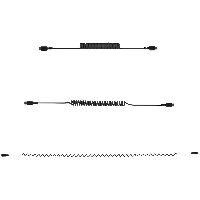 StarTech.com 3ft (1m) USB C Charging Cable, Coiled Heavy Duty Fast Charge & Sync USB-C Cable, USB 2.0 Type-C Cable, Rugged Aramid Fiber, Durable Male to Male USB Cable, Black, 1 m, USB B, USB C, USB 2.0, 480 Mbit/s, Black