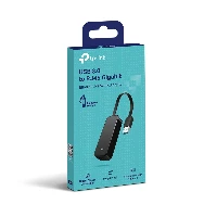 TP-Link USB 3.0 to Gigabit Ethernet Network Adapter, Wired, USB, Ethernet, 1000 Mbit/s, Black