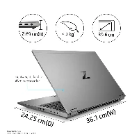HP ZBook Firefly G8, Intel Xeon, 2.6 GHz, 39.6 cm (15.6