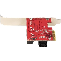 StarTech.com SATA PCIe Card - 6 Port PCIe SATA Expansion Card - 6Gbps - Low/Full Profile - Stacked SATA Connectors - ASM1166 Non-Raid - PCI Express to SATA Converter, PCIe, SATA, Red, ASMedia - ASM1166, 6 Gbit/s, 0 - 85 C