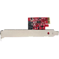 StarTech.com SATA PCIe Card - 2 Port PCIe SATA Expansion Card - 6Gbps - Full/Low Profile - PCI Express to SATA Adapter/Controller - ASM1062R SATA RAID - PCIe to SATA Converter, PCIe, SATA, PCIe 2.0, Red, ASMedia - ASM1062R, 6 Gbit/s