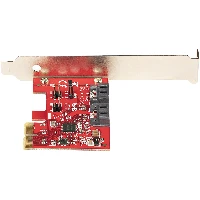 StarTech.com SATA PCIe Card - 2 Port PCIe SATA Expansion Card - 6Gbps - Full/Low Profile - PCI Express to SATA Adapter/Controller - ASM1062R SATA RAID - PCIe to SATA Converter, PCIe, SATA, PCIe 2.0, Red, ASMedia - ASM1062R, 6 Gbit/s