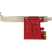 StarTech.com SATA PCIe Card - 2 Port PCIe SATA Expansion Card - 6Gbps - Full/Low Profile - PCI Express to SATA Adapter/Controller - ASM1062R SATA RAID - PCIe to SATA Converter, PCIe, SATA, PCIe 2.0, Red, ASMedia - ASM1062R, 6 Gbit/s