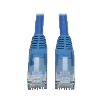 Tripp Lite N201-025-BL Cat6 Gigabit Snagless Molded (UTP) Ethernet Cable (RJ45 M/M), PoE, Blue, 25 ft. (7.62 m), 7.62 m, Cat6, U/UTP (UTP), RJ-45, RJ-45
