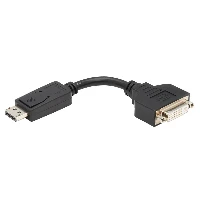 Tripp Lite P134-000 DisplayPort to DVI-I Adapter Cable (M/F), 6 in. (15.2 cm), 0.15 m, Displayport, DVI-I, Male, Female, 1920 x 1200 pixels