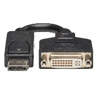 Tripp Lite P134-000 DisplayPort to DVI-I Adapter Cable (M/F), 6 in. (15.2 cm), 0.15 m, Displayport, DVI-I, Male, Female, 1920 x 1200 pixels