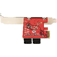 StarTech.com SATA PCIe Card - 4 Port PCIe SATA Expansion Card - 6Gbps - Low Profile Bracket - Stacked SATA Connectors - ASM1164 Non-Raid - PCI Express to SATA Converter, PCIe, SATA, PCIe 3.0, Red, ASMedia - ASM1164, 6 Gbit/s