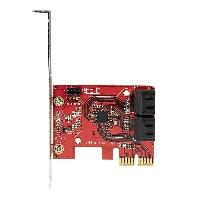 StarTech.com SATA PCIe Card - 4 Port PCIe SATA Expansion Card - 6Gbps - Low Profile Bracket - Stacked SATA Connectors - ASM1164 Non-Raid - PCI Express to SATA Converter, PCIe, SATA, PCIe 3.0, Red, ASMedia - ASM1164, 6 Gbit/s