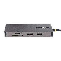 StarTech.com USB C Multiport Adapter, Dual HDMI Video, 4K 60Hz, 2Pt 5Gbps USB-A Hub, 100W Power Delivery Pass-Through/GbE/SD/MicroSD, 12