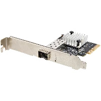 StarTech.com 10G PCIe SFP+ Card - Single SFP+ Port Network Adapter - Open SFP+ for MSA-Compliant Modules/Direct-Attach Cables - 10 Gigabit Fiber PCIe NIC - PCI Express SFP+ Network Card, Internal, Wired, PCI Express, Fiber, 20000 Mbit/s, Black