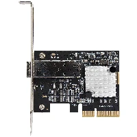 StarTech.com 10G PCIe SFP+ Card - Single SFP+ Port Network Adapter - Open SFP+ for MSA-Compliant Modules/Direct-Attach Cables - 10 Gigabit Fiber PCIe NIC - PCI Express SFP+ Network Card, Internal, Wired, PCI Express, Fiber, 20000 Mbit/s, Black