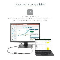 StarTech.com USB C to VGA Adapter - 1080p USB Type-C to VGA Adapter Dongle - USB-C (DP Alt Mode) to VGA Monitor/Display Video Converter - Thunderbolt 3 Compatible - 12