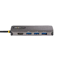 StarTech.com USB C Multiport Adapter, 4K 60Hz HDMI Video, 3 Port 5Gbps USB Hub, 100W Power Delivery Pass-Through, GbE, 12