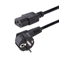 StarTech.com 3m (10ft) Computer Power Cord, 18AWG, EU Schuko to C13 Power Cord, 250V 10A, Black Replacement AC Cord, TV/Monitor Power Cable, Schuko CEE 7/7 to IEC 60320 C13 Power Cord - PC Power Supply Cable, 3 m, CEE7/7, C13 coupler, SVT, 250 V, 10 A