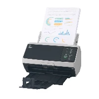 Fujitsu FI-8150, 216 x 355.6 mm, 600 x 600 DPI, 50 ppm, Grayscale, Monochrome, ADF + Manual feed scanner, Black, Grey