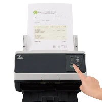 Fujitsu FI-8150, 216 x 355.6 mm, 600 x 600 DPI, 50 ppm, Grayscale, Monochrome, ADF + Manual feed scanner, Black, Grey