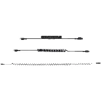 StarTech.com 1m (3ft) USB C to Lightning Cable, MFi Certified, Coiled iPhone Charger Cable, Black, Durable TPE Jacket Aramid Fiber, Heavy Duty Coil Lightning Cable, 1 m, Lightning, USB C, Male, Male, Black