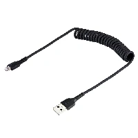 StarTech.com 50cm (20in) USB to Lightning Cable, MFi Certified, Coiled iPhone Charger Cable, Black, Durable TPE Jacket Aramid Fiber, Heavy Duty Coil Lightning Cable, 0.5 m, Lightning, USB A, Male, Male, Black