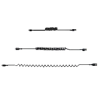 StarTech.com 50cm (20in) USB to Lightning Cable, MFi Certified, Coiled iPhone Charger Cable, Black, Durable TPE Jacket Aramid Fiber, Heavy Duty Coil Lightning Cable, 0.5 m, Lightning, USB A, Male, Male, Black