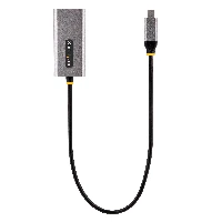 StarTech.com USB-C to Ethernet Adapter, USB 3.0 to Gigabit Ethernet Network Adapter - 10/100/1000 Mbps, USB-C to RJ45 Ethernet Adapter (GbE), 12in Attached Cable, Driverless Install, Wired, USB Type-C, Ethernet, 5000 Mbit/s, Black, Grey