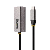 StarTech.com USB-C to Ethernet Adapter, USB 3.0 to Gigabit Ethernet Network Adapter - 10/100/1000 Mbps, USB-C to RJ45 Ethernet Adapter (GbE), 12in Attached Cable, Driverless Install, Wired, USB Type-C, Ethernet, 5000 Mbit/s, Black, Grey