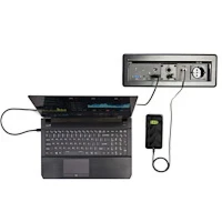 StarTech.com Conference Table Box for AV Connectivity & Power/Charging - 4K HDMI output with HDMI, DP, & VGA Inputs, GbE, Audio - Charging Station w/ 2x USB-A & 1x CE Certified EU Plug, 3840 x 2160 pixels, 1280 x 720 (HD 720), 1920 x 1080 (HD 1080), 1920 x 1200 (WUXGA), 2560 x 1600 (WQXGA), 60 Hz, Gigabit Ethernet, Black, Aluminium, Plastic, Steel